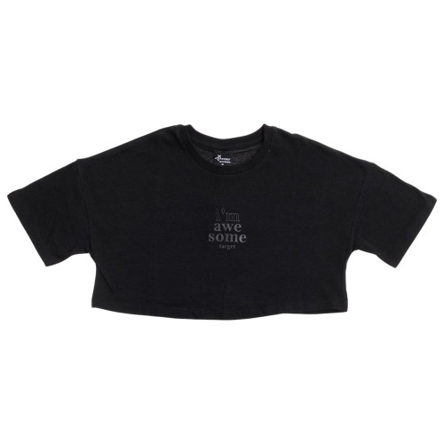 Target Παιδικό σετ Loose Crop Top & Shorts Single Jersey Set ''Awesome''